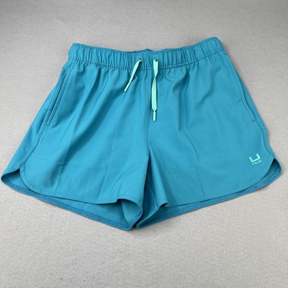 Huk Pants - HUK Volley Fishing Shorts Womens Small Algiers Blue Quick Dry